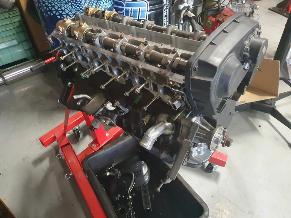 Engine on a stand