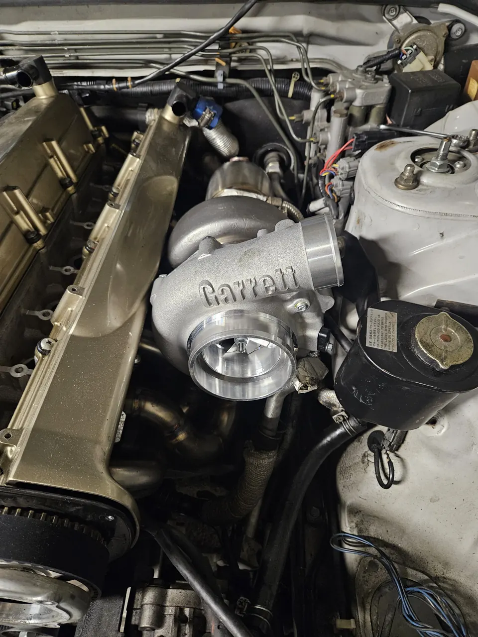 Intake detail in an engine bay
