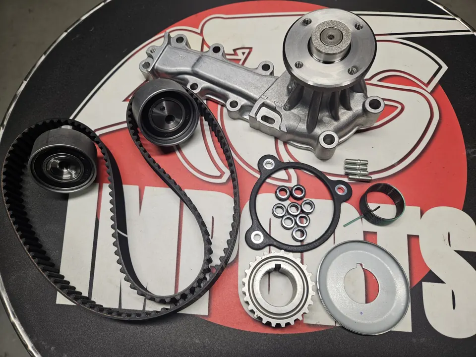 Timing belt kit, water pump and pulleys