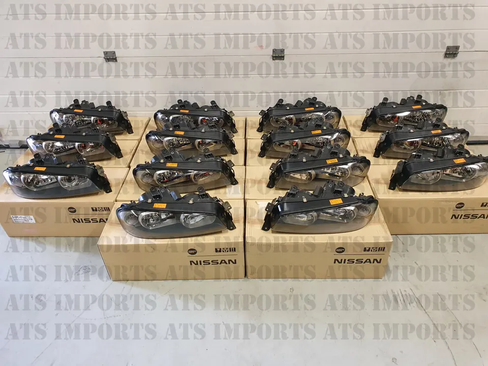 Headlights on boxes at ATS Imports